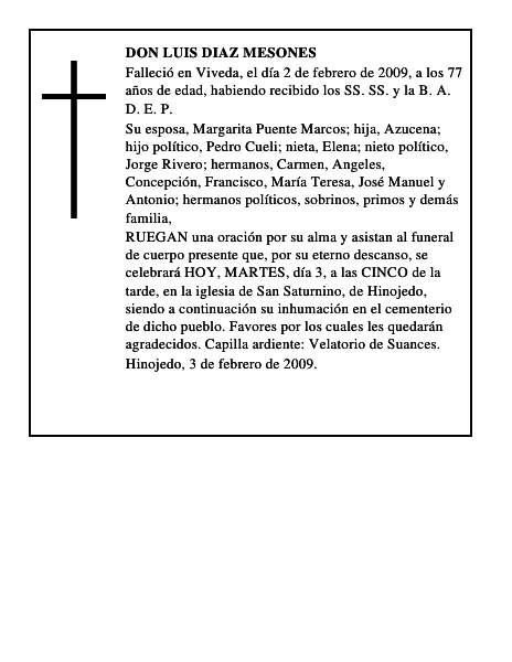 DON LUIS DIAZ MESONES