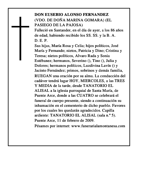DON EUSEBIO ALONSO FERNANDEZ