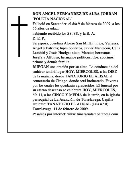 DON ANGEL FERNANDEZ DE ALBA JORDAN