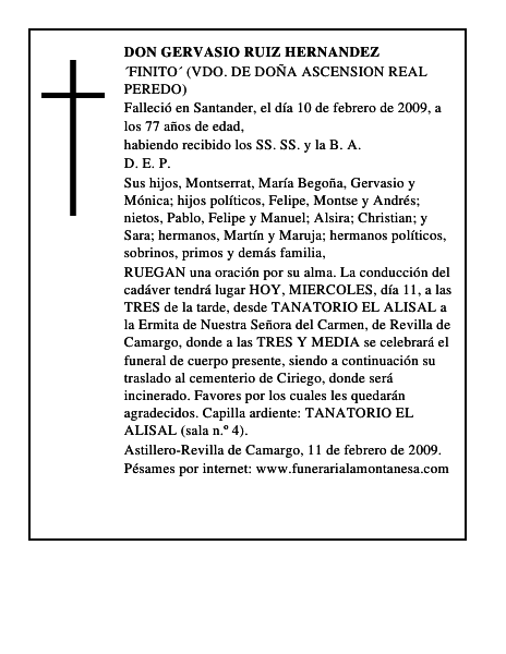 DON GERVASIO RUIZ HERNANDEZ