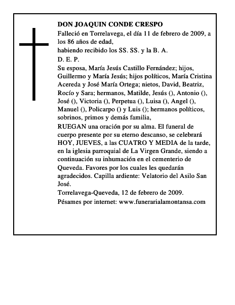 DON JOAQUIN CONDE CRESPO