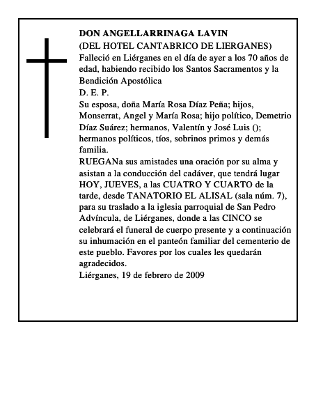 DON ANGELLARRINAGA LAVIN