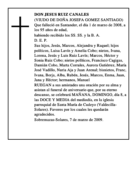 DON JESUS RUIZ CANALES