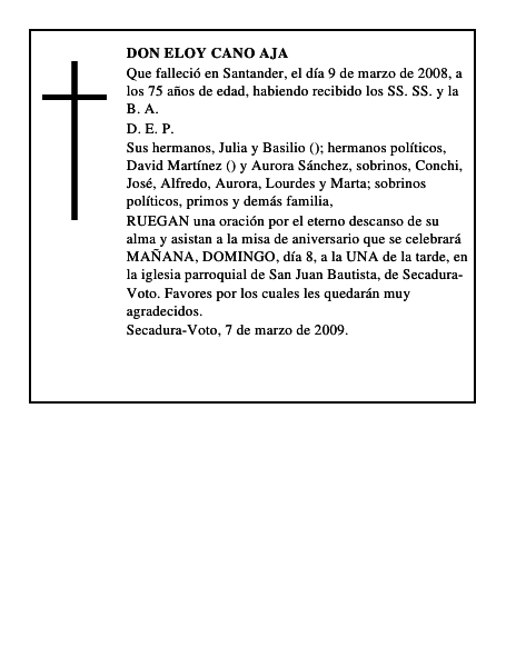 DON ELOY CANO AJA