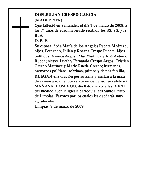 DON JULIAN CRESPO GARCIA