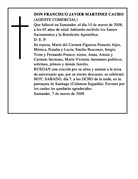 DON FRANCISCO JAVIER MARTINEZ CACHO