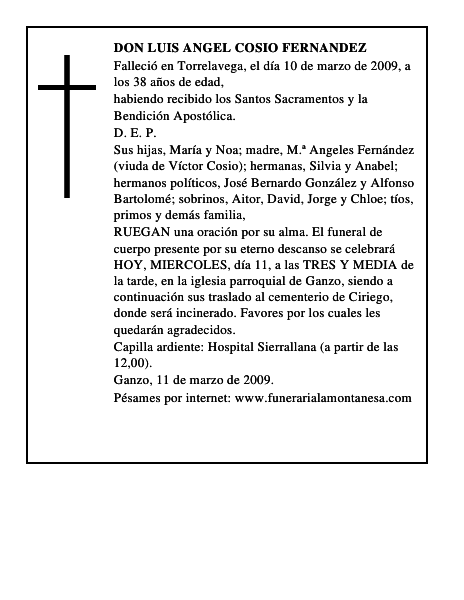 DON LUIS ANGEL COSIO FERNANDEZ