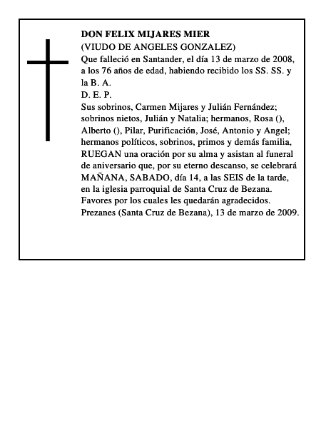 DON FELIX MIJARES MIER