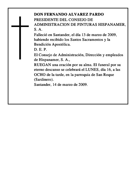 DON FERNANDO ALVAREZ PARDO