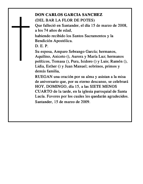 DON CARLOS GARCIA SANCHEZ