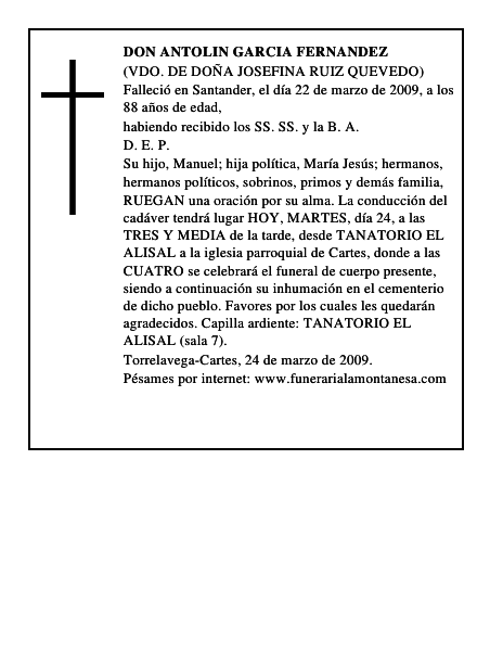 DON ANTOLIN GARCIA FERNANDEZ