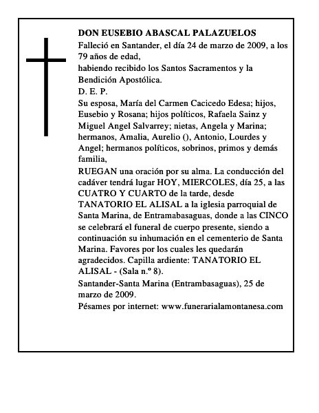 DON EUSEBIO ABASCAL PALAZUELOS
