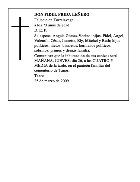 DON FIDEL PRIDA LEÑERO