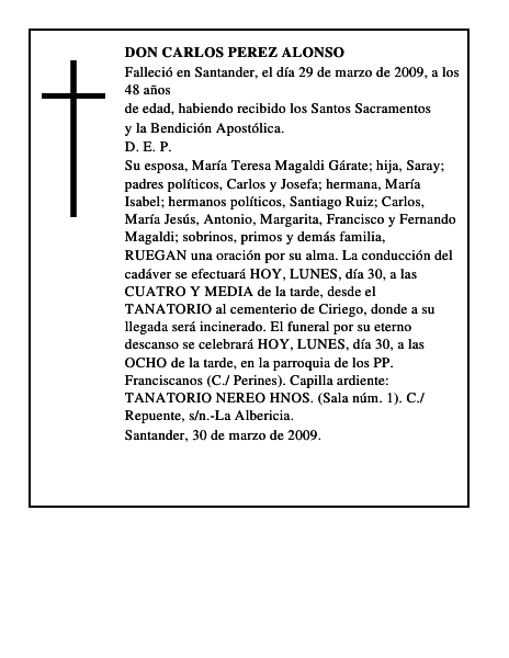 DON CARLOS PEREZ ALONSO