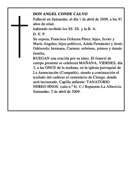 DON ANGEL CONDE CALVO
