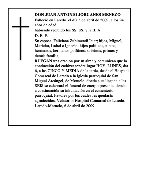 DON JUAN ANTONIO JORGANES MENEZO