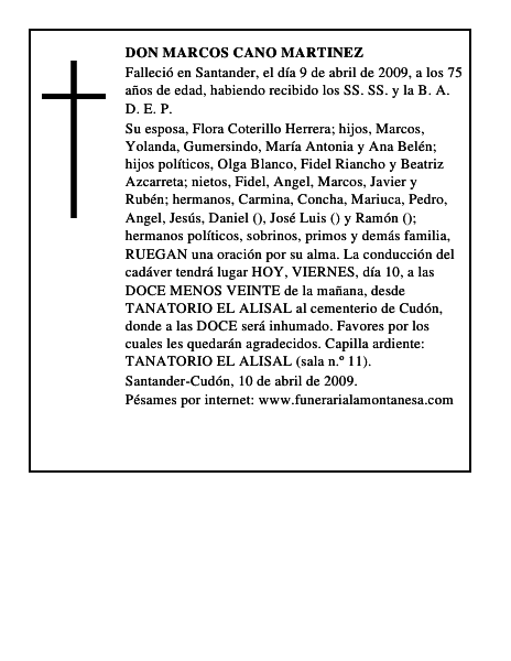 DON MARCOS CANO MARTINEZ