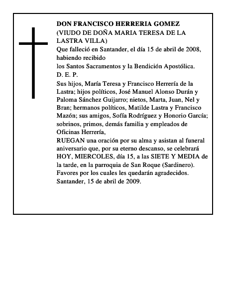 DON FRANCISCO HERRERIA GOMEZ