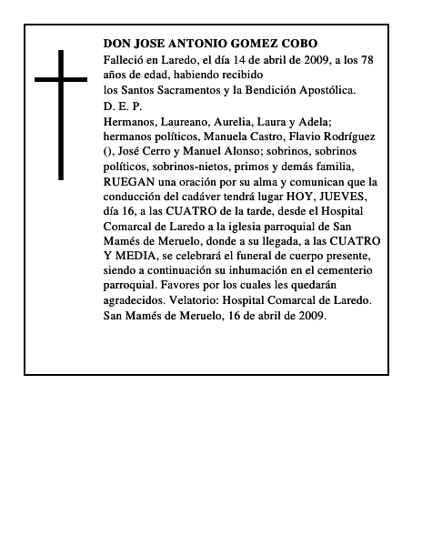 DON JOSE ANTONIO GOMEZ COBO