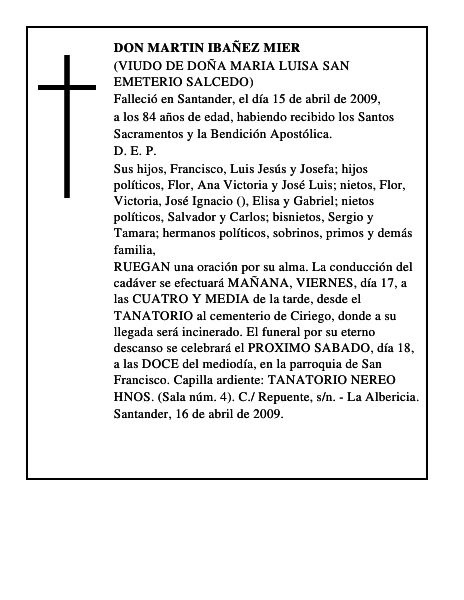 DON MARTIN IBAÑEZ MIER