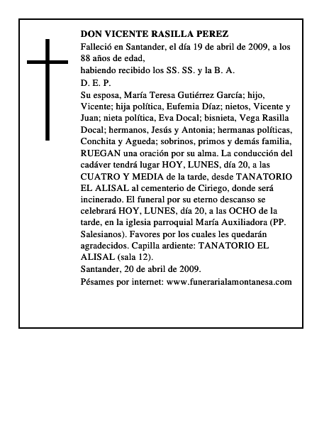 DON VICENTE RASILLA PEREZ