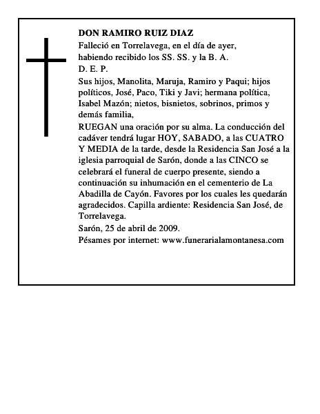 DON RAMIRO RUIZ DIAZ