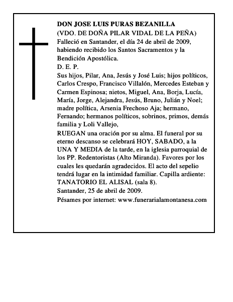 DON JOSE LUIS PURAS BEZANILLA
