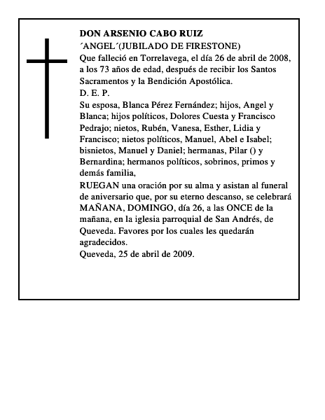 DON ARSENIO CABO RUIZ