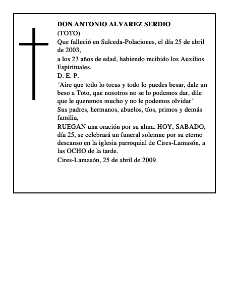 DON ANTONIO ALVAREZ SERDIO
