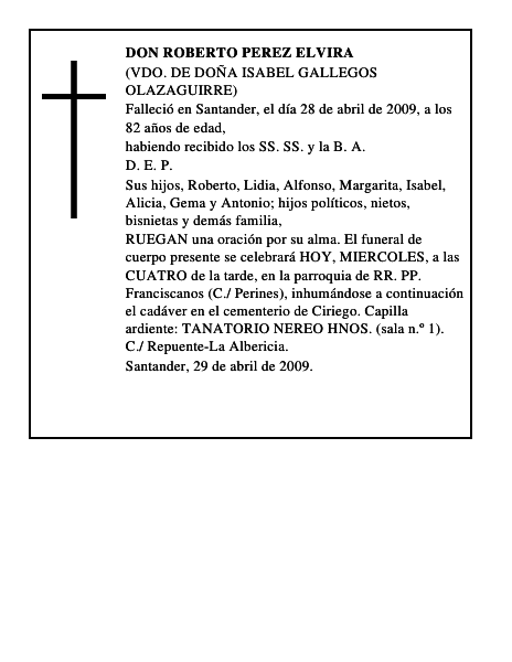 DON ROBERTO PEREZ ELVIRA