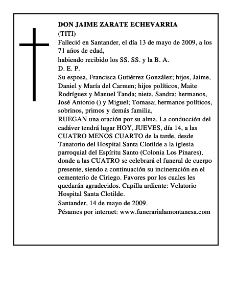 DON JAIME ZARATE ECHEVARRIA