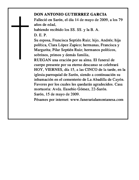 DON ANTONIO GUTIERREZ GARCIA