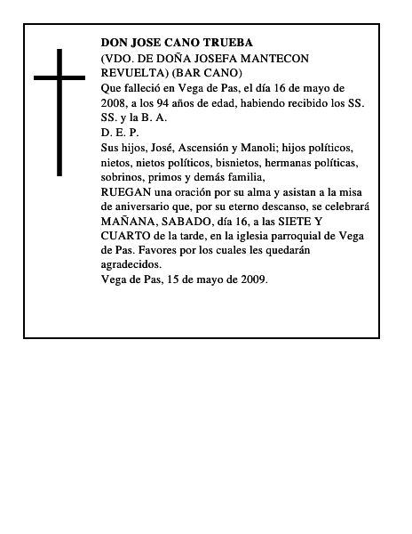 DON JOSE CANO TRUEBA