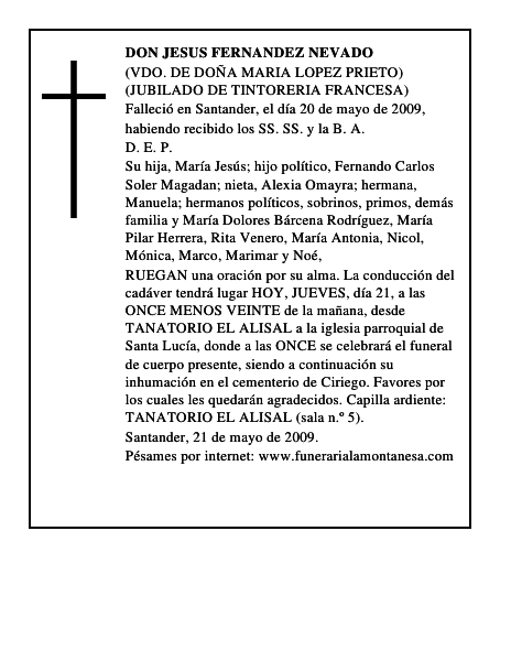 DON JESUS FERNANDEZ NEVADO