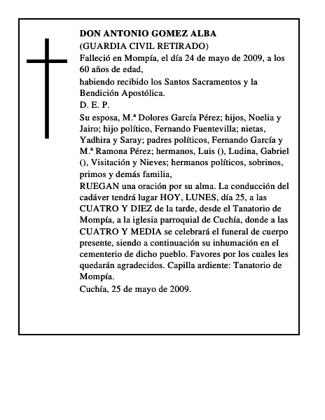 DON ANTONIO GOMEZ ALBA