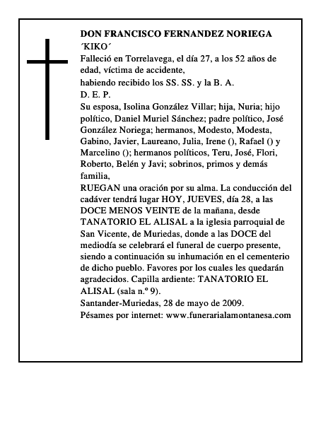 DON FRANCISCO FERNANDEZ NORIEGA