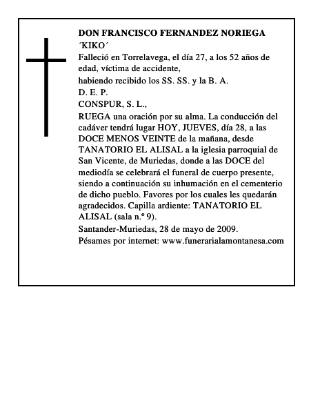 DON FRANCISCO FERNANDEZ NORIEGA