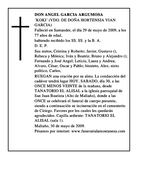 DON ANGEL GARCIA ARGUMOSA