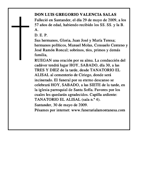 DON LUIS GREGORIO VALENCIA SALAS