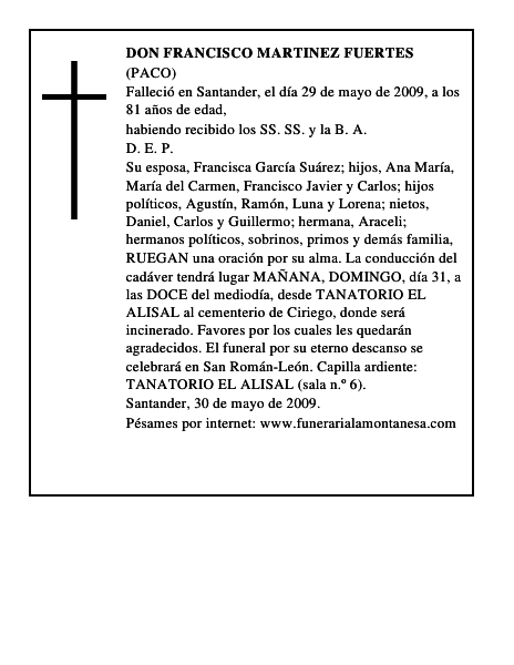 DON FRANCISCO MARTINEZ FUERTES