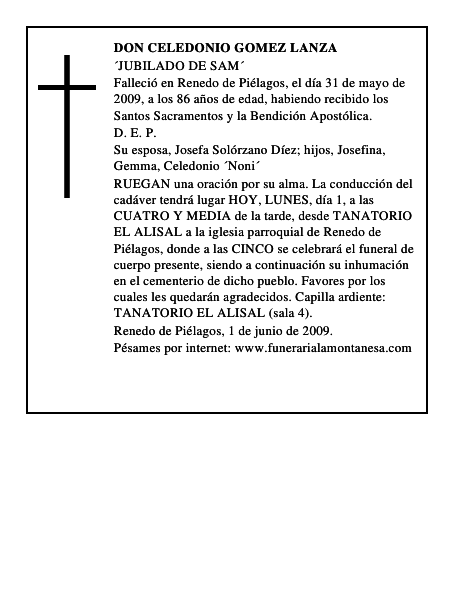 DON CELEDONIO GOMEZ LANZA