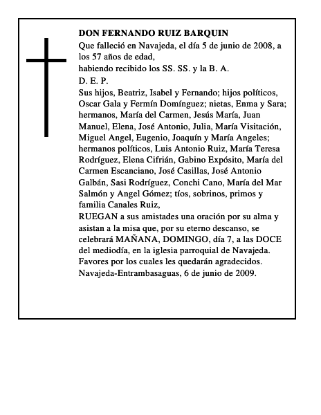 DON FERNANDO RUIZ BARQUIN