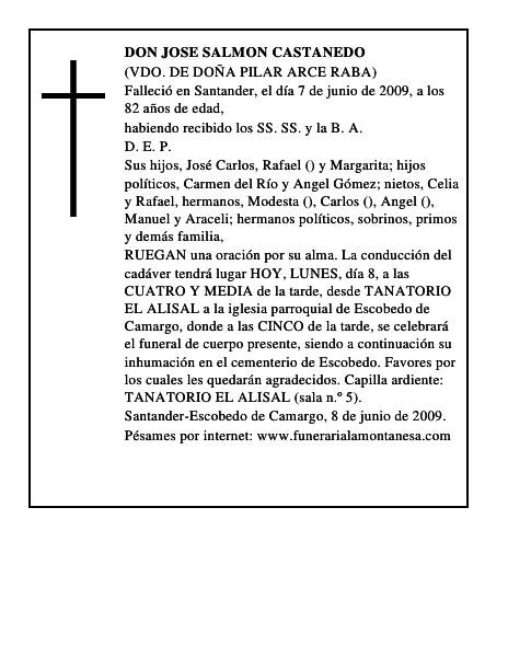 DON JOSE SALMON CASTANEDO