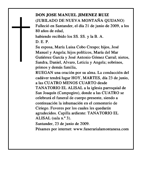 DON JOSE MANUEL JIMENEZ RUIZ