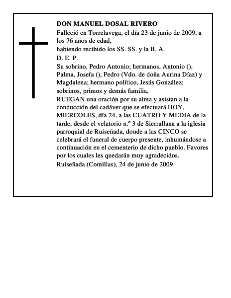 DON MANUEL DOSAL RIVERO