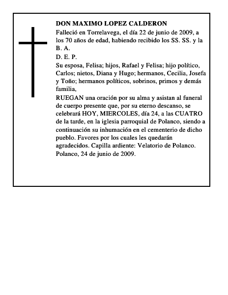 DON MAXIMO LOPEZ CALDERON