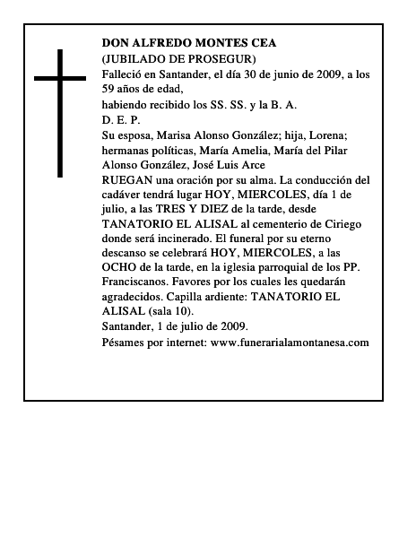 DON ALFREDO MONTES CEA
