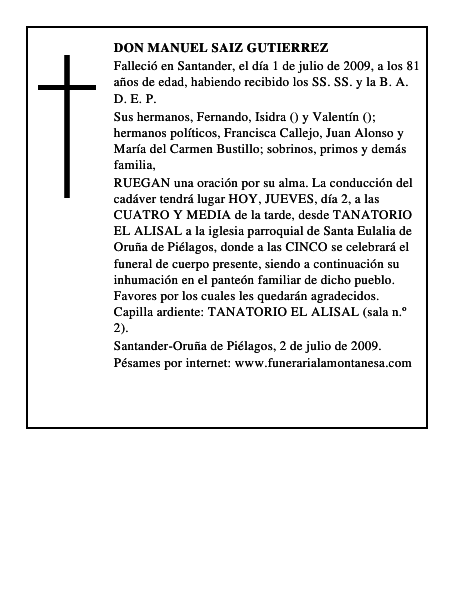 DON MANUEL SAIZ GUTIERREZ