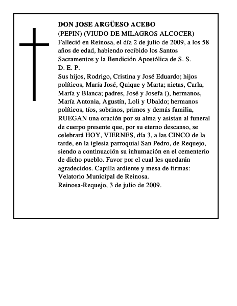 DON JOSE ARGÜESO ACEBO
