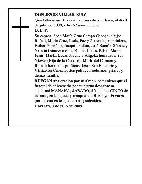 DON JESUS VILLAR RUIZ